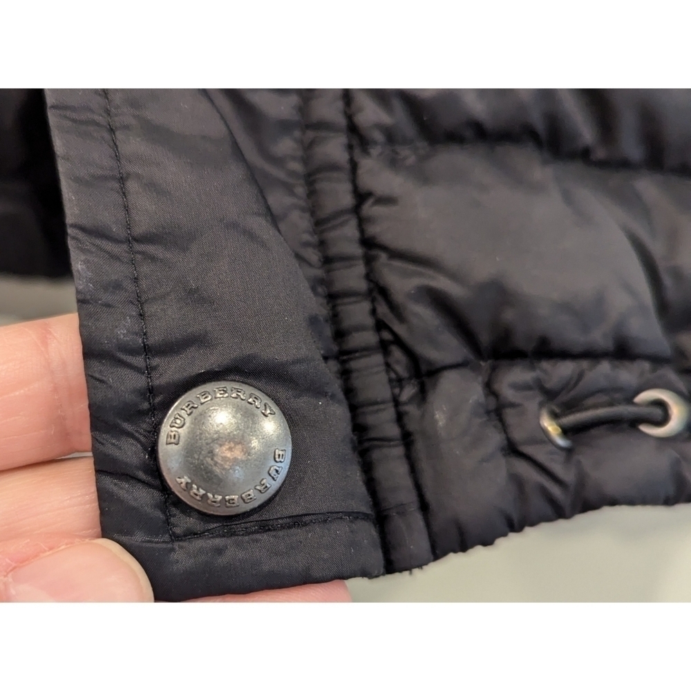 Burberry Children Black Quilted Puffy Duck Down Jacket Size 8 - Picture 3 of 15